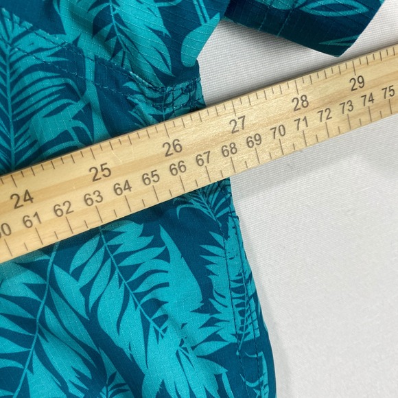 Duluth Trading Co Mens Short Sleeve Tropical Leaf Print Button Up Shirt XL - Picture 8 of 9